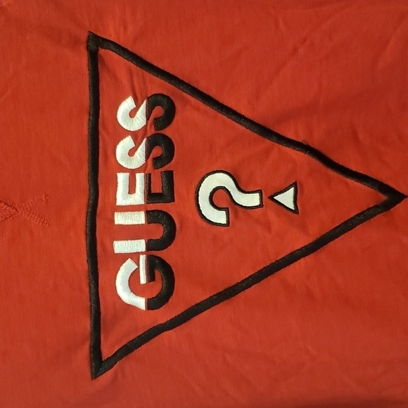 Guess Sweat Shirt Crew Neck Red Diamond Logo ? Embroidered Men Size L CA20 - Picture 3 of 13